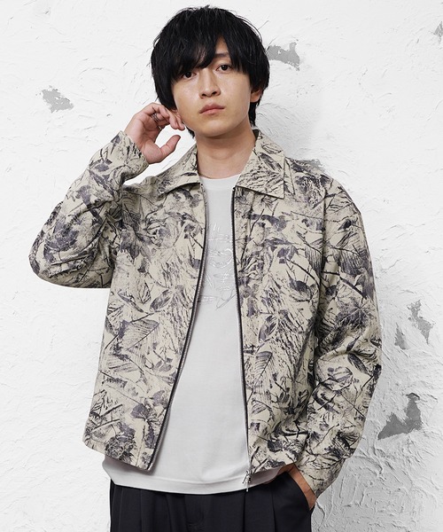 MinoriTY(マイノリティ)の「【MinoriTY】裏地付きショート丈ダブルジップツリーカモブルゾン メンズ ジャケット 秋服 春服 短丈(ブルゾン・メンズ・チャコール/ベージュ・M/L)」の10枚目の写真