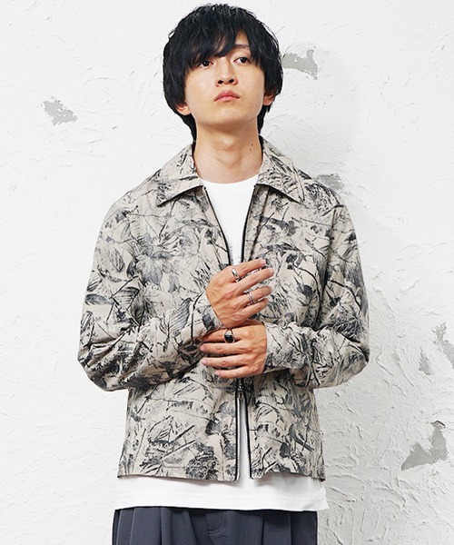MinoriTY】裏地付きショート丈ダブルジップツリーカモブルゾン メンズ