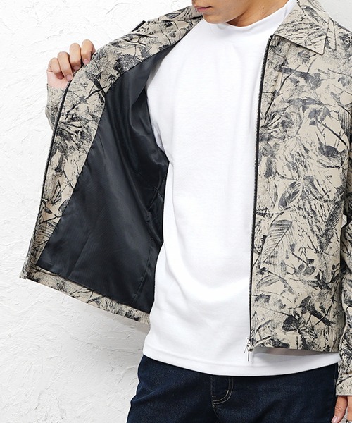 MinoriTY(マイノリティ)の「【MinoriTY】裏地付きショート丈ダブルジップツリーカモブルゾン メンズ ジャケット 秋服 春服 短丈(ブルゾン・メンズ・チャコール/ベージュ・M/L)」の13枚目の写真