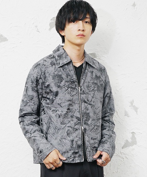 MinoriTY(マイノリティ)の「【MinoriTY】裏地付きショート丈ダブルジップツリーカモブルゾン メンズ ジャケット 秋服 春服 短丈(ブルゾン・メンズ・チャコール/ベージュ・M/L)」の6枚目の写真