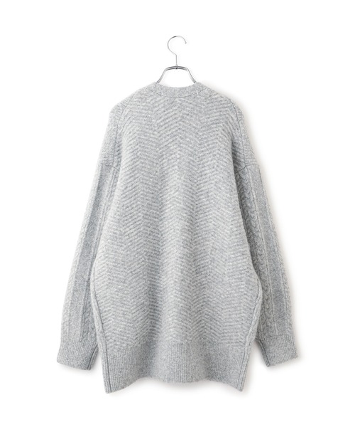 セール】【WEB限定】ミックスパターンジップミドルカーディガン