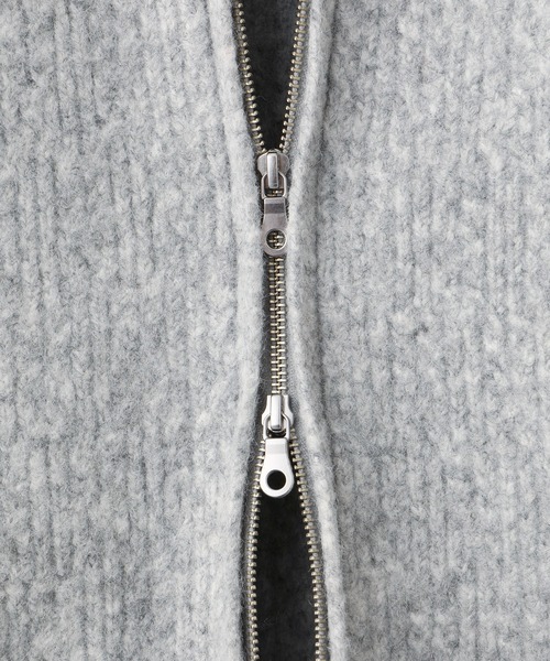 ADAM ET ROPE'(アダムエロペ)の「【WEB限定】ミックスパターンジップミドルカーディガン(カーディガン/ボレロ・レディース・ライトグレー/ベージュ系その他/レッド系その他・FREE)」の21枚目の写真