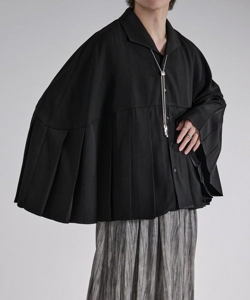 Ellno Loset（エルノロゼット）の「プリーツポンチョシャツ（シャツ
