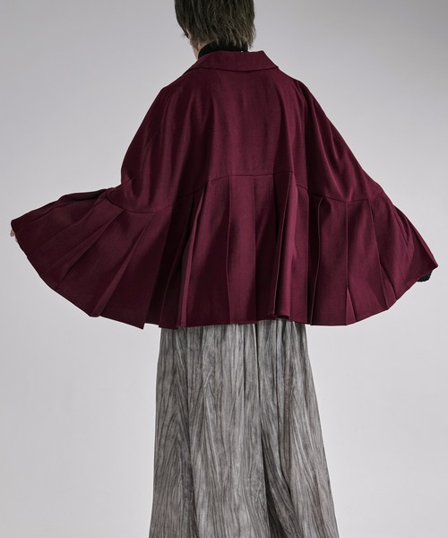 Ellno Loset(エルノロゼット)の「プリーツポンチョシャツ(シャツ/ブラウス・メンズ・ブラック/ボルドー・SMALL/MEDIUM/LARGE)」の20枚目の写真