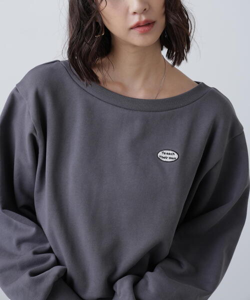 FREE'S MART(フリーズマート)の「◆オフショルワンポイント刺繍スウェット(Tシャツ/カットソー・レディース・ホワイト系その他/ブラック/グレー系その他・FREE)」の14枚目の写真