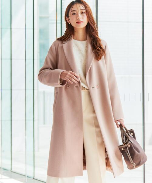 COUP DE CHANCE（クードシャンス）の「【日本製】チェスター風コート（チェスターコート・レディース・サンドベージュ/オフホワイト/ブラック/チャコールグレー・36/38/40/34）」の18枚目の写真