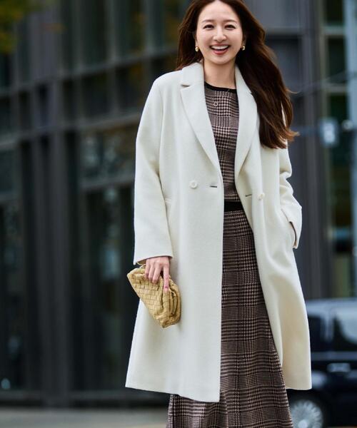 COUP DE CHANCE（クードシャンス）の「【日本製】チェスター風コート（チェスターコート・レディース・サンドベージュ/オフホワイト/ブラック/チャコールグレー・36/38/40/34）」の17枚目の写真