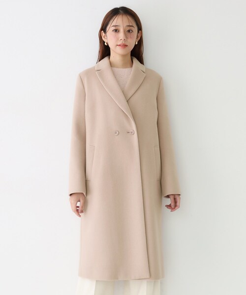 COUP DE CHANCE（クードシャンス）の「【日本製】チェスター風コート（チェスターコート・レディース・サンドベージュ/オフホワイト/ブラック/チャコールグレー・36/38/40/34）」の14枚目の写真