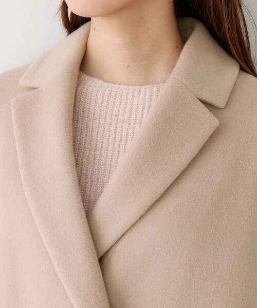 COUP DE CHANCE（クードシャンス）の「【日本製】チェスター風コート（チェスターコート・レディース・サンドベージュ/オフホワイト/ブラック/チャコールグレー・36/38/40/34）」の11枚目の写真