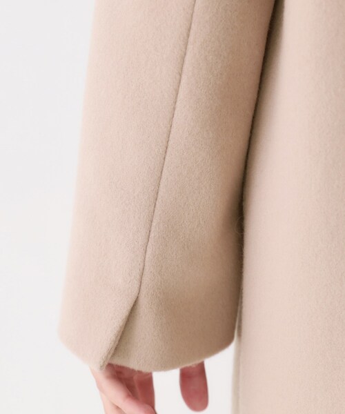 COUP DE CHANCE（クードシャンス）の「【日本製】チェスター風コート（チェスターコート・レディース・サンドベージュ/オフホワイト/ブラック/チャコールグレー・36/38/40/34）」の9枚目の写真