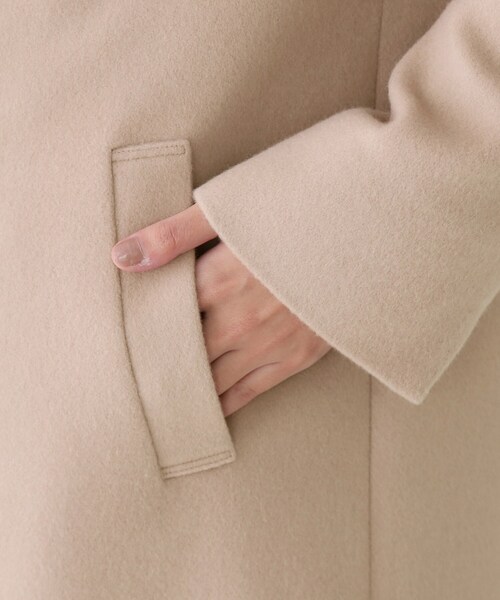 COUP DE CHANCE（クードシャンス）の「【日本製】チェスター風コート（チェスターコート・レディース・サンドベージュ/オフホワイト/ブラック/チャコールグレー・36/38/40/34）」の8枚目の写真