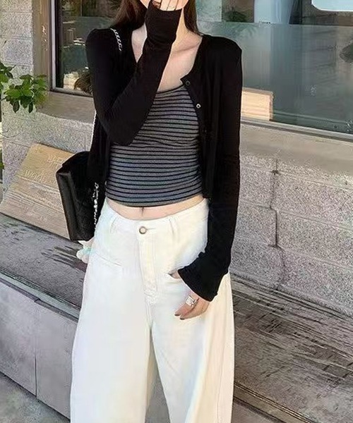 Chiina（チーナ）の「Chiina /【お得なセットアイテム】　クロップドカーディガン＆キャミソールセット（カーディガン/ボレロ・レディース・イエロー/パープル/ライトブルー・FREE）」の11枚目の写真