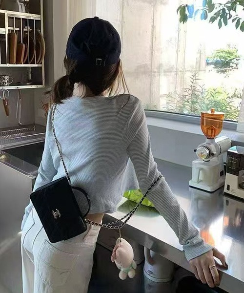 Chiina（チーナ）の「Chiina /【お得なセットアイテム】　クロップドカーディガン＆キャミソールセット（カーディガン/ボレロ・レディース・イエロー/パープル/ライトブルー・FREE）」の13枚目の写真