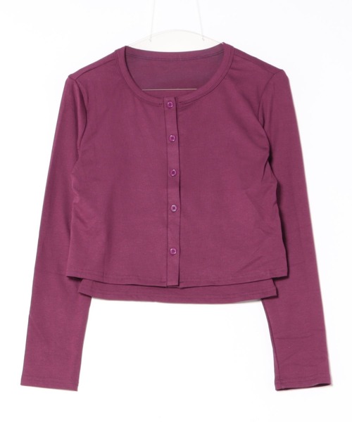 Chiina（チーナ）の「Chiina /【お得なセットアイテム】　クロップドカーディガン＆キャミソールセット（カーディガン/ボレロ・レディース・イエロー/パープル/ライトブルー・FREE）」の5枚目の写真