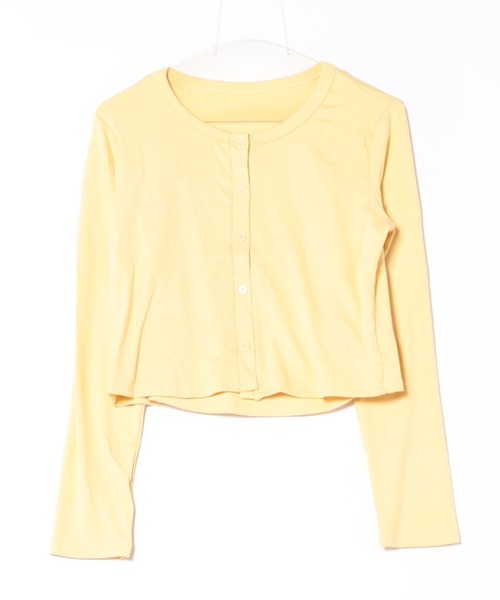 Chiina（チーナ）の「Chiina /【お得なセットアイテム】　クロップドカーディガン＆キャミソールセット（カーディガン/ボレロ・レディース・イエロー/パープル/ライトブルー・FREE）」の7枚目の写真