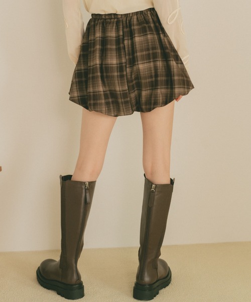 VANNIE U（ヴァニーユー）の「チェックバルーンショートパンツ（その他パンツ・レディース・ネイビー/ブラウン・FREE）」の8枚目の写真