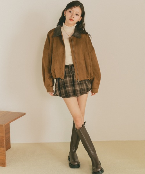 VANNIE U（ヴァニーユー）の「チェックバルーンショートパンツ（その他パンツ・レディース・ネイビー/ブラウン・FREE）」の11枚目の写真