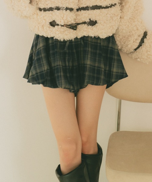 VANNIE U（ヴァニーユー）の「チェックバルーンショートパンツ（その他パンツ・レディース・ネイビー/ブラウン・FREE）」の20枚目の写真