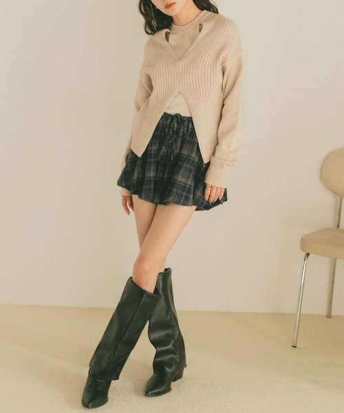 VANNIE U（ヴァニーユー）の「チェックバルーンショートパンツ（その他パンツ・レディース・ネイビー/ブラウン・FREE）」の14枚目の写真