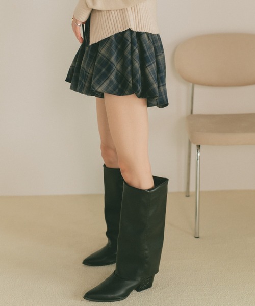 VANNIE U（ヴァニーユー）の「チェックバルーンショートパンツ（その他パンツ・レディース・ネイビー/ブラウン・FREE）」の17枚目の写真