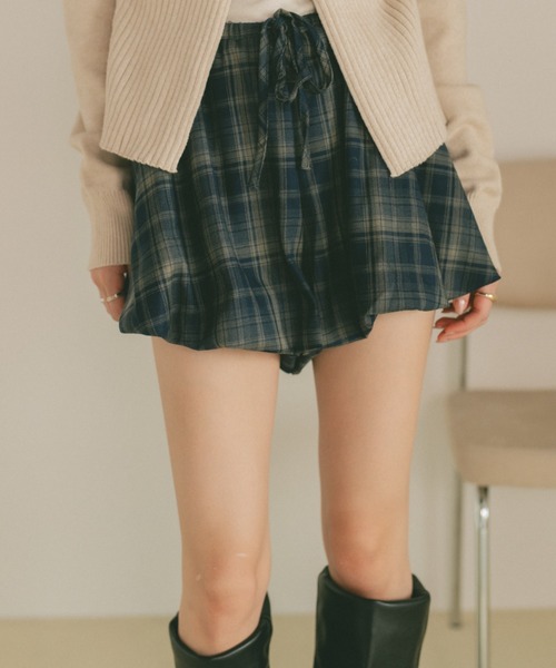 VANNIE U（ヴァニーユー）の「チェックバルーンショートパンツ（その他パンツ・レディース・ネイビー/ブラウン・FREE）」の19枚目の写真