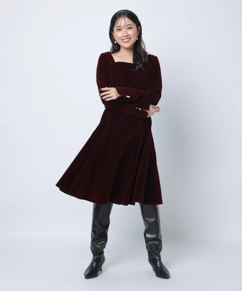 Apuweiser-riche(アプワイザーリッシェ)の「ベロアミニワンピース(ワンピース・レディース・ボルドー・1/2)」の19枚目の写真