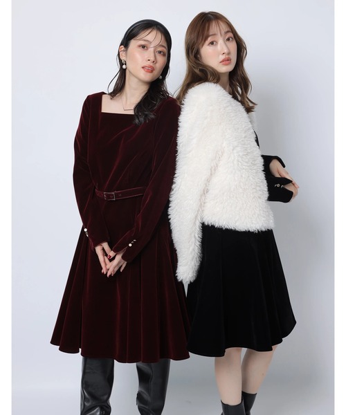 Apuweiser-riche(アプワイザーリッシェ)の「ベロアミニワンピース(ワンピース・レディース・ボルドー・1/2)」の14枚目の写真