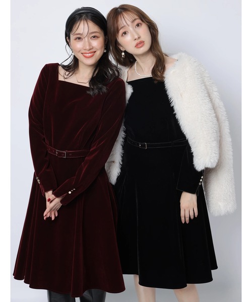 Apuweiser-riche(アプワイザーリッシェ)の「ベロアミニワンピース(ワンピース・レディース・ボルドー・1/2)」の13枚目の写真