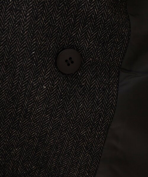 THE SHOP TK （ザ ショップ ティーケー ）の「【洗えるアウター】ヘリンボーン＆チェック柄ジャケット（テーラードジャケット・レディース・ダークブラウン系3/ベージュ系1・12/13）」の11枚目の写真