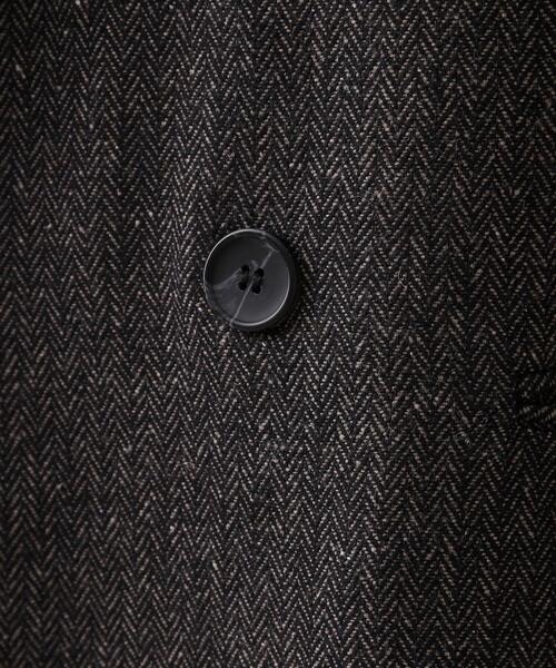 THE SHOP TK （ザ ショップ ティーケー ）の「【洗えるアウター】ヘリンボーン＆チェック柄ジャケット（テーラードジャケット・レディース・ダークブラウン系3/ベージュ系1・12/13）」の12枚目の写真