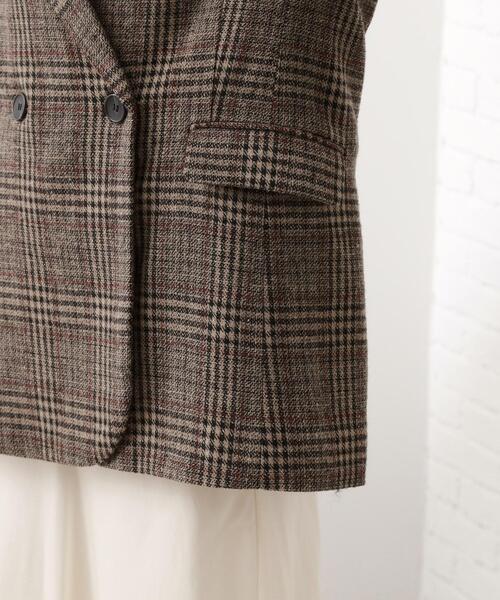 セール】【洗えるアウター】ヘリンボーン＆チェック柄ジャケット