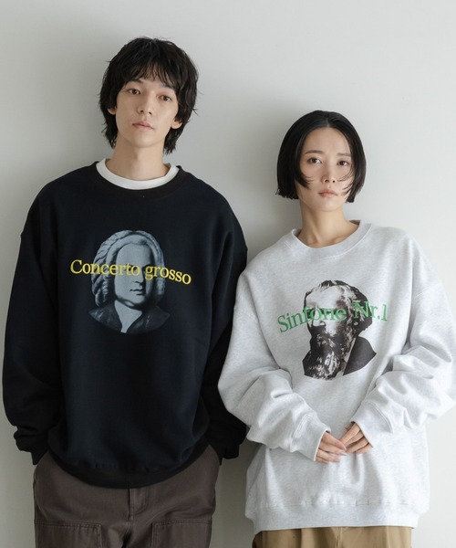 LOWRYS FARM(ローリーズファーム)の「【LFM(U)】Three B'sスウェットクルーネック 612462(スウェット・メンズ・ホワイト/ブラック/グレー・MEDIUM/LARGE)」の2枚目の写真