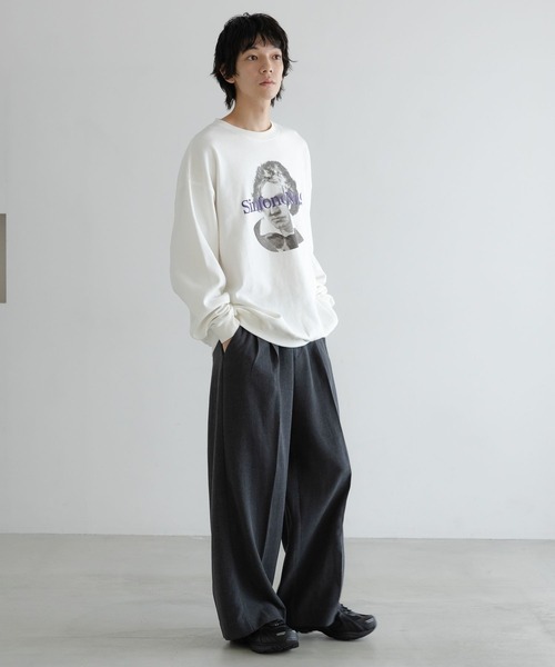 LOWRYS FARM(ローリーズファーム)の「【LFM(U)】Three B'sスウェットクルーネック 612462(スウェット・メンズ・ホワイト/ブラック/グレー・MEDIUM/LARGE)」の5枚目の写真