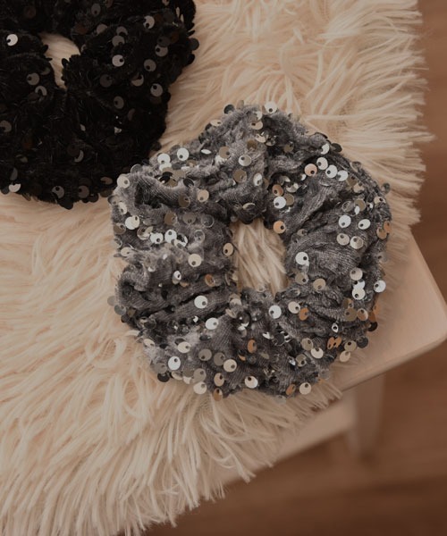 セール】【resonance】スパンコール キラキラ シンプル シュシュ