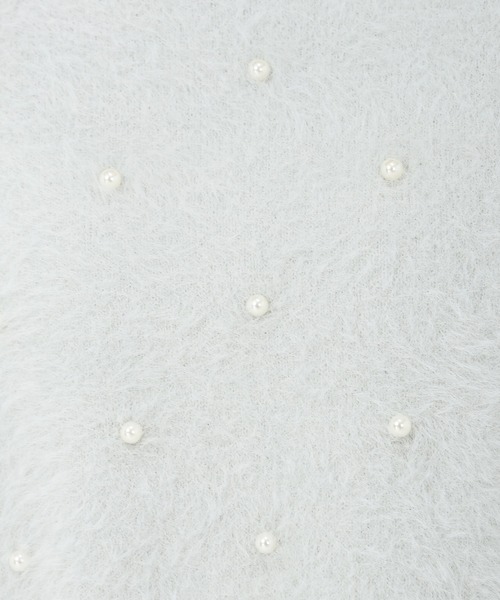 STRAWBERRY-FIELDS（ストロベリーフィールズ）の「メルティーシャギー_パールシャギーニットプルオーバー（ニット/セーター・レディース・オフホワイト/ライトグレー・2）」の12枚目の写真