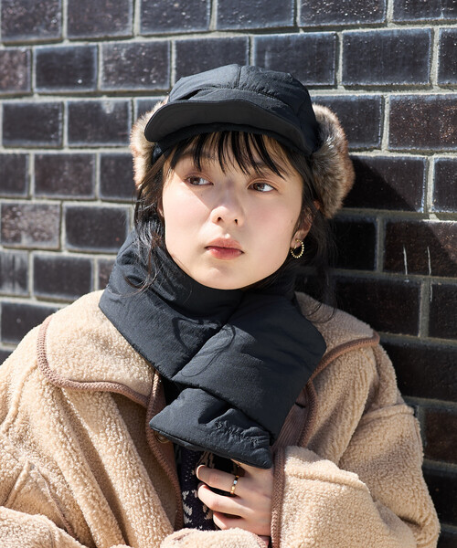 FREAK'S STORE（フリークスストア）の「PRIMALOFT マフラー/プリマロフト（マフラー・レディース・ブラック/オリーブ・ﾌﾘ-）」の5枚目の写真