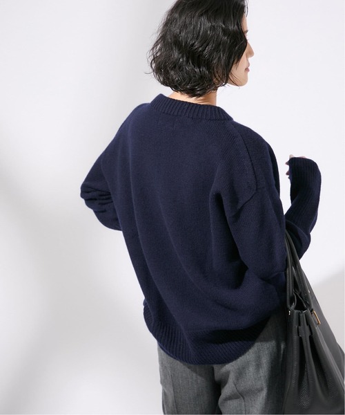 ISLAND TIDES（アイランドタイド）の「《追加》別注【ISLAND TIDES/アイランドタイド】ラムズウールC/N（ニット/セーター・レディース・ネイビー/サックスブルー/グリーン・34）」の19枚目の写真