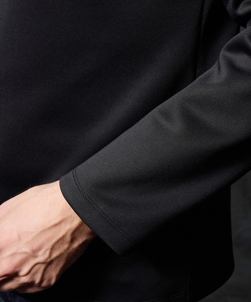 ストレッチポンチジェルプリントモックネックプルオーバー（Tシャツ