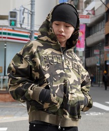 GUIDER（ガイダー）の「【GUIDER】カモフラージュ フリンジアップリケ ZIP フーディー / Camouflage Fringe Applique ZIP Hoodie（パーカー）」