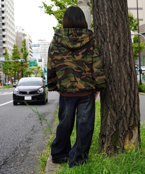 GUIDER(ガイダー)の「【GUIDER】カモフラージュ フリンジアップリケ ZIP フーディー / Camouflage Fringe Applique ZIP Hoodie(パーカー・メンズ・カモフラージュ/ベージュ系・M/XL/L)」の9枚目の写真