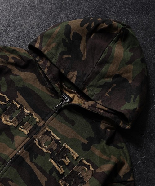 GUIDER(ガイダー)の「【GUIDER】カモフラージュ フリンジアップリケ ZIP フーディー / Camouflage Fringe Applique ZIP Hoodie(パーカー・メンズ・カモフラージュ/ベージュ系・M/XL/L)」の10枚目の写真