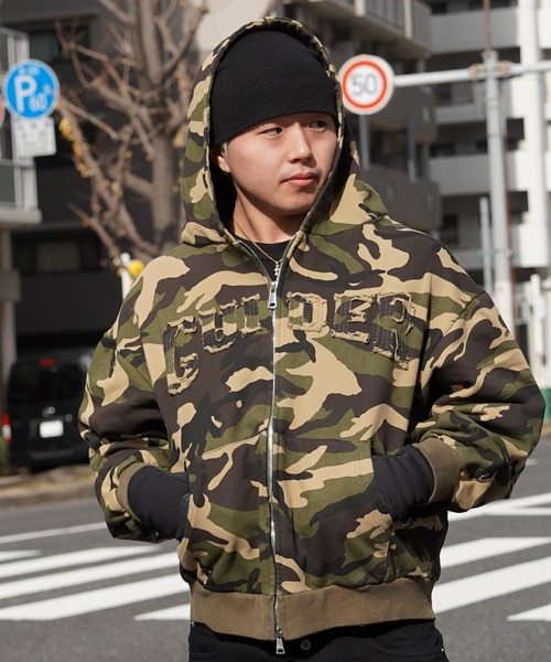 GUIDER(ガイダー)の「【GUIDER】カモフラージュ フリンジアップリケ ZIP フーディー / Camouflage Fringe Applique ZIP Hoodie(パーカー・メンズ・カモフラージュ/ベージュ系・M/XL/L)」の22枚目の写真