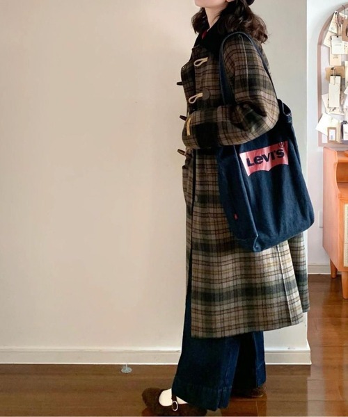 チェック柄ダッフルコート（ダッフルコート）｜CHUL（チュル）の