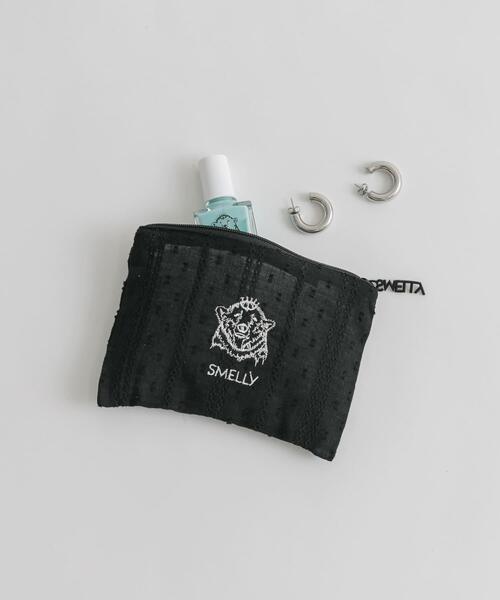 SMELLY（スメリー）の「MELLYポーチS（ポーチ・レディース・ブルー系その他/ストライプ/ドット/ブラック/ホワイト/チャコールグレー/ライトブルー/アイボリー/グリーン系その他/ベージュ系その他・-）」の4枚目の写真