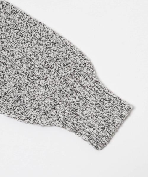 EKAL（エカル）の「鹿子編みスキッパー衿ニット（ニット/セーター・レディース・ベージュ/チャコールグレー/グレー・ONE）」の12枚目の写真