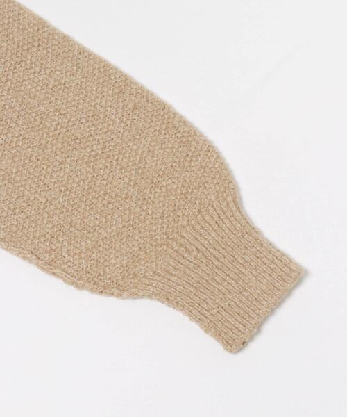 EKAL（エカル）の「鹿子編みスキッパー衿ニット（ニット/セーター・レディース・ベージュ/チャコールグレー/グレー・ONE）」の21枚目の写真