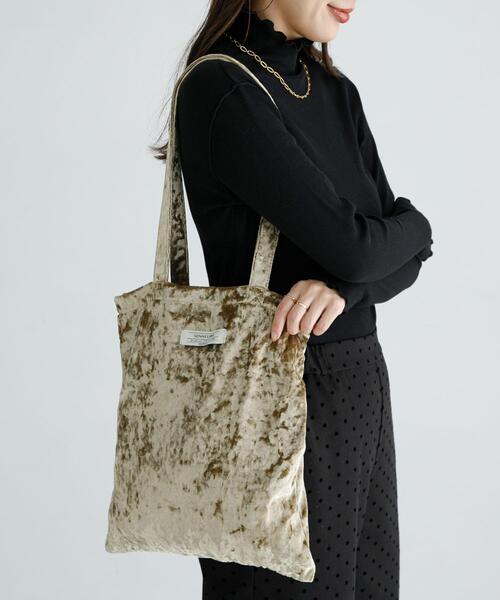 URBAN RESEARCH Sonny Label（アーバンリサーチサニーレーベル）の「クラッシュベロアトートバッグ（トートバッグ・レディース・ベージュ/ブルー系その他/ブラウン・ONE）」の2枚目の写真