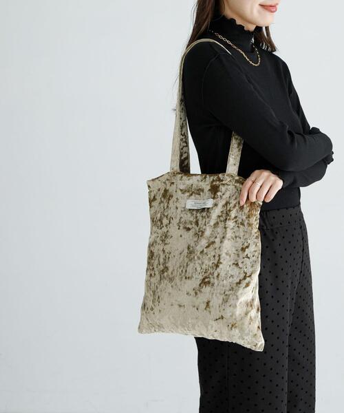 URBAN RESEARCH Sonny Label（アーバンリサーチサニーレーベル）の「クラッシュベロアトートバッグ（トートバッグ・レディース・ベージュ/ブルー系その他/ブラウン・ONE）」の4枚目の写真