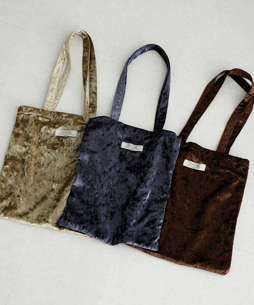 URBAN RESEARCH Sonny Label（アーバンリサーチサニーレーベル）の「クラッシュベロアトートバッグ（トートバッグ・レディース・ベージュ/ブルー系その他/ブラウン・ONE）」の8枚目の写真