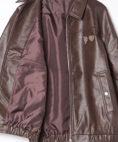 My sugar Babe（マイシュガーベイブ）の「leather jacket（ブルゾン・メンズ・ブラック/ダークブラウン・LARGE/SMALL）」の4枚目の写真